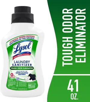 Lysol Tough Odor Eliminator Laundry Sanitizer Additive, 0% Bleach, Eliminates Odor Causing Bacteria, 41 fl oz Lysol Tough Odor Eliminator Laundry Sanitizer Additive, 0% Bleach, Eliminates Odor Causing Bacteria, 41 fl oz