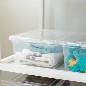 IRIS USA 6 Qt. Plastic Storage Bins with Lids, Clear, Stackable Totes, Containers IRIS USA 6 Qt. Plastic Storage Bins with Lids, Clear, Stackable Totes, Containers
