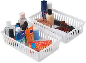 (6 pack) Mainstays 2-Pack Plastic Drawer Organizer Storage Bin Set, Mini Drawer Storage Containers for Kitchen Drawer, Desk Drawer and Bathroom Drawer Organization, Arctic White, 10.3" x 6.5" x 2.4" (6 pack) Mainstays 2-Pack Plastic Drawer Organizer Storage Bin Set, Mini Drawer Storage Containers for Kitchen Drawer, Desk Drawer and Bathroom Drawer Organization, Arctic White, 10.3" x 6.5" x 2.4"