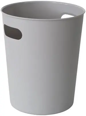Mainstays Basic 2.64 Gallon Plastic Wastebasket with Cut-Out Handles, Grey Mainstays Basic 2.64 Gallon Plastic Wastebasket with Cut-Out Handles, Grey
