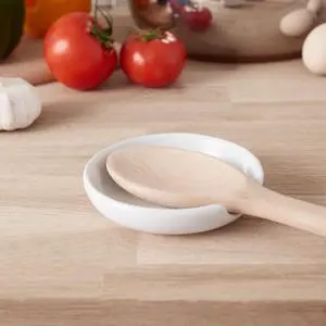 Mainstays Stoneware Kitchen Spoon Rest, Ceramic Utensil Holder for Stove Top Cooking Spoons, Ladles and Spatulas, White Mainstays Stoneware Kitchen Spoon Rest, Ceramic Utensil Holder for Stove Top Cooking Spoons, Ladles and Spatulas, White