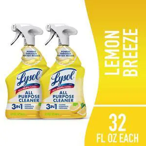 Lysol All Purpose Spray Cleaner for Sanitizing and Disinfecting, Lemon, 32 fl oz, Pack of 2 Lysol All Purpose Spray Cleaner for Sanitizing and Disinfecting, Lemon, 32 fl oz, Pack of 2