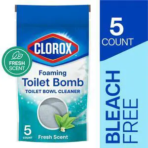 Clorox Foaming Toilet Bomb Toilet Bowl Cleaner, Bleach Free, Fresh Scent, 5 Count Clorox Foaming Toilet Bomb Toilet Bowl Cleaner, Bleach Free, Fresh Scent, 5 Count