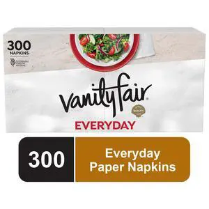 Vanity Fair Everyday 6.5 in x 6.35 in 2-Ply White Napkins (300 Count) Vanity Fair Everyday 6.5 in x 6.35 in 2-Ply White Napkins (300 Count)