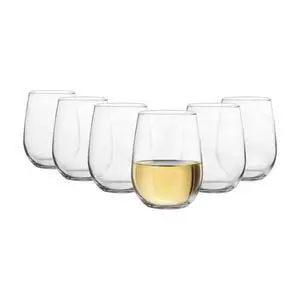 (4 pack) Mainstays Clear Stemless Wine Glass Set, 17 oz (4 pack) Mainstays Clear Stemless Wine Glass Set, 17 oz