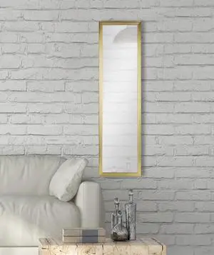 Mainstays Gold Rectangle Full-Length Wall or Door Mirror, 13.5 in x 49.5 in Mainstays Gold Rectangle Full-Length Wall or Door Mirror, 13.5 in x 49.5 in