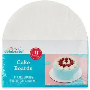 8" White Round Paper Cake Boards, 11 Count, by Way To Celebrate 8" White Round Paper Cake Boards, 11 Count, by Way To Celebrate