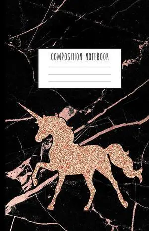 Unicorn Wide Ruled Composition Notebook, 6" x 9", Cute Unicorn Design, 100 Sheets Unicorn Wide Ruled Composition Notebook, 6" x 9", Cute Unicorn Design, 100 Sheets