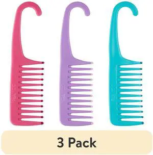 (3 pack) Conair Wide-Tooth Shower Comb with Hook Handle, Detangles & Distributes Conditioner (3 pack) Conair Wide-Tooth Shower Comb with Hook Handle, Detangles & Distributes Conditioner