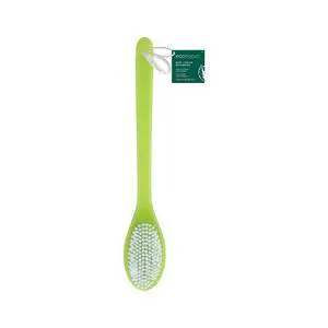 EcoTools Long Handled Dual Sided Buff and Polish Bath Brush, Synthetic Bristles, Green, 1 Count EcoTools Long Handled Dual Sided Buff and Polish Bath Brush, Synthetic Bristles, Green, 1 Count