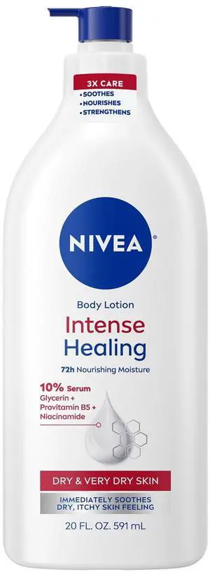 NIVEA Intense Healing Body Lotion for Very Dry and Itchy Skin, 72Hr Moisturizer, 20 fl oz NIVEA Intense Healing Body Lotion for Very Dry and Itchy Skin, 72Hr Moisturizer, 20 fl oz