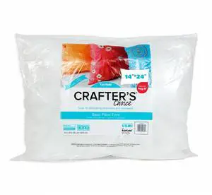 Fairfield Crafters Choice, Basic Pillow Form, Personalizable Pillow Forms, Pillow Inserts for Throw Pillows, Decorative Pillows, Travel Pillows, Bench Pillows, and Home Decor, 14" x 24" Fairfield Crafters Choice, Basic Pillow Form, Personalizable Pillow Forms, Pillow Inserts for Throw Pillows, Decorative Pillows, Travel Pillows, Bench Pillows, and Home Decor, 14" x 24"