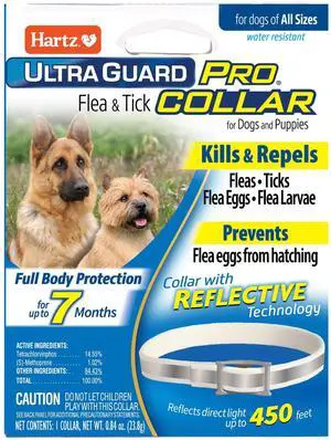 Hartz UltraGuard Pro Reflective Flea & Tick Collar for Dogs and Puppies, 7 Months Protection, 1ct Hartz UltraGuard Pro Reflective Flea & Tick Collar for Dogs and Puppies, 7 Months Protection, 1ct
