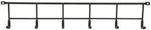 Hyper Tough Screw Mounted Steel Multi-Hook Rack, Black Finish, 2.5 in x 5.72 in x 17 in Hyper Tough Screw Mounted Steel Multi-Hook Rack, Black Finish, 2.5 in x 5.72 in x 17 in