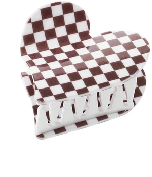 Packed Party Check This Checkered Heart Claw Clip Packed Party Check This Checkered Heart Claw Clip
