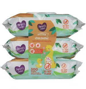 Parent's Choice Soothing Shea Butter Baby Wipes, 300 Count Parent's Choice Soothing Shea Butter Baby Wipes, 300 Count