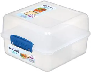 Sistema To-Go 5.9 Cup Lunch Cube Plastic Food Storage Containers Sistema To-Go 5.9 Cup Lunch Cube Plastic Food Storage Containers