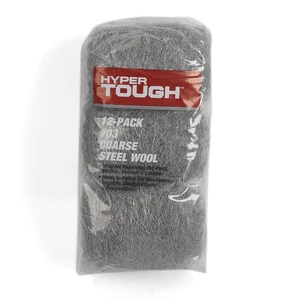 Hyper Tough #3 Coarse Steel Wool Pads, 12 Pack Hyper Tough #3 Coarse Steel Wool Pads, 12 Pack