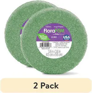 (2 pack) FloraCraft FloraFM Disc 1.8 inch x 3.8 inch Green Floral Arranging Supply (2 pack) FloraCraft FloraFM Disc 1.8 inch x 3.8 inch Green Floral Arranging Supply