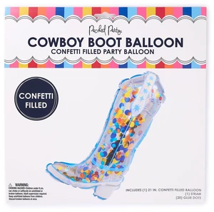 Packed Party Boot Scoot'n Multicolor Party Balloon Packed Party Boot Scoot'n Multicolor Party Balloon