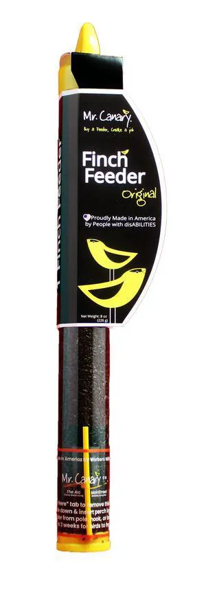 Mr. Canary Nyjer Finch Tube Feeder with 8oz Nyjer Seed Mr. Canary Nyjer Finch Tube Feeder with 8oz Nyjer Seed