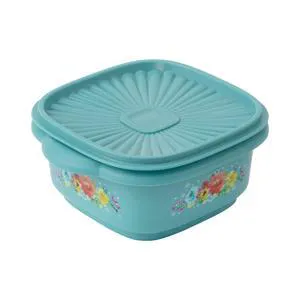 The Pioneer Woman 5 Cup Plastic Food Storage Container with Lid, Breezy Blossom The Pioneer Woman 5 Cup Plastic Food Storage Container with Lid, Breezy Blossom