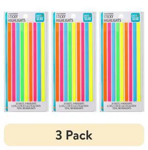 (3 pack) Pen+Gear Sticky Highlights, Transparent, Assorted Colors 0.2 x 5.5 inch, 9 Pads (3 pack) Pen+Gear Sticky Highlights, Transparent, Assorted Colors 0.2 x 5.5 inch, 9 Pads