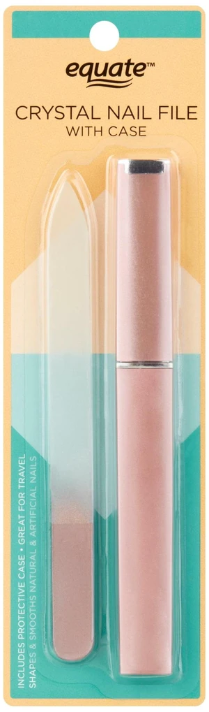 Equate Crystal Glass Nail File or Salon Board with Protective Case for Nail Care Equate Crystal Glass Nail File or Salon Board with Protective Case for Nail Care