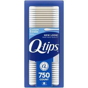 Q-tips Cotton Swabs, Original, For Home, First Aid and Beauty, 100% Cotton, 750 Count Q-tips Cotton Swabs, Original, For Home, First Aid and Beauty, 100% Cotton, 750 Count
