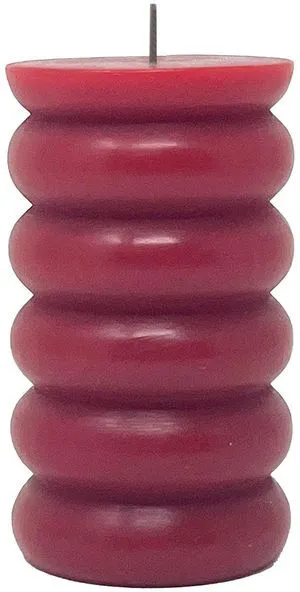 Mainstays Single Wick Bubble Pillar Candle, 3 in x 5 in, Unscented, Red Mainstays Single Wick Bubble Pillar Candle, 3 in x 5 in, Unscented, Red