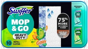 Swiffer Mop & Go Heavy Duty Wet Refills, Gain, 10 Count Swiffer Mop & Go Heavy Duty Wet Refills, Gain, 10 Count