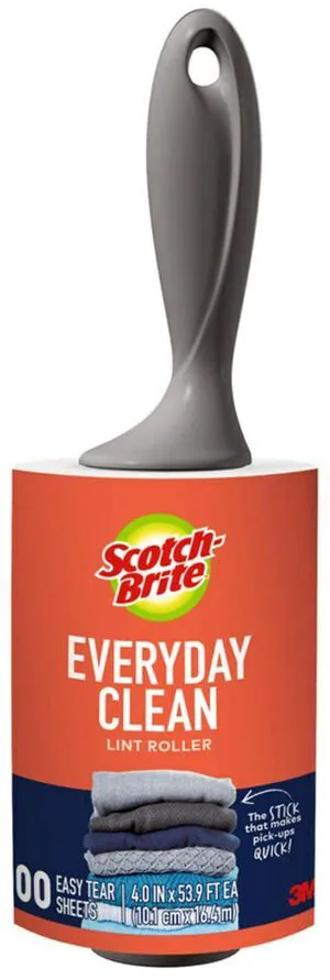 Scotch-Brite Everyday Clean Lint Roller, 1 Roller, 100 Sheets Scotch-Brite Everyday Clean Lint Roller, 1 Roller, 100 Sheets