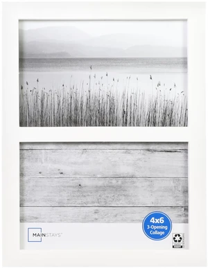 Mainstays Linear Picture Frame, Holds Two 4 x 6 Photos, White Mainstays Linear Picture Frame, Holds Two 4 x 6 Photos, White