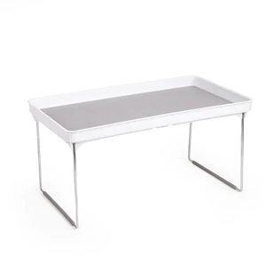 Mainstays Stackable Laundry Organizer Shelf, White Mainstays Stackable Laundry Organizer Shelf, White