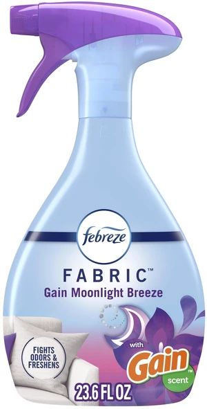 Febreze Fabric Spray Air Freshener, Odor-Fighting, Gain Moonlight Breeze, 23.6 fl oz Febreze Fabric Spray Air Freshener, Odor-Fighting, Gain Moonlight Breeze, 23.6 fl oz