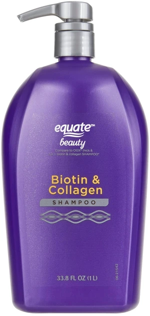 Equate Nourishing Daily Shampoo with Biotin & Collagen, 33.8 fl oz Equate Nourishing Daily Shampoo with Biotin & Collagen, 33.8 fl oz