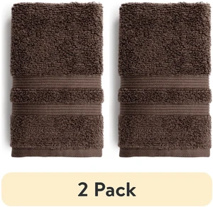 (2 pack) Mainstays Performance Hand Towel, 16 in x 26 in, Quick-Dry, Fade Resistant, Brown, 1 Count (2 pack) Mainstays Performance Hand Towel, 16 in x 26 in, Quick-Dry, Fade Resistant, Brown, 1 Count