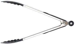 Mainstays 13 Inch Rust Resistant Nylon End Stainless Steel Dripless Kitchen Tongs Mainstays 13 Inch Rust Resistant Nylon End Stainless Steel Dripless Kitchen Tongs