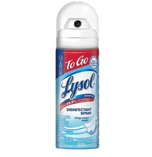(2 pack) Lysol To Go Travel Size Disinfectant Spray, Crisp Linen, 1.5 fl oz (2 pack) Lysol To Go Travel Size Disinfectant Spray, Crisp Linen, 1.5 fl oz