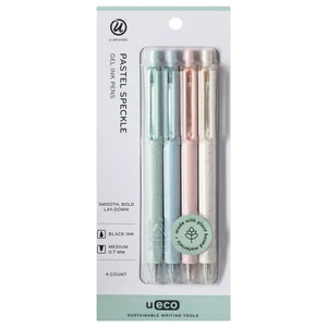 U Brands U-Eco Gel Pen, Black Ink, Pastel Speckle, 4 Count, 0.7mm U Brands U-Eco Gel Pen, Black Ink, Pastel Speckle, 4 Count, 0.7mm