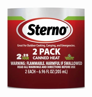 Sterno Fuel Cans - 2.25 Hour Burn, 2 Pack Chafing Dish Fuel Can Burners for Food Warmer, Chafer Fuel, Canned Heat Ethanol Sterno Fuel Cans - 2.25 Hour Burn, 2 Pack Chafing Dish Fuel Can Burners for Food Warmer, Chafer Fuel, Canned Heat Ethanol