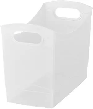 12 Quart Clear Narrow Plastic Storage Bin,OpenTop Stackable Organizer Container With BuiltIn Handles,for Pantry,Office,Toys & Household Supplies,12.9"×6.7"×9.6" 12 Quart Clear Narrow Plastic Storage Bin,OpenTop Stackable Organizer Container With BuiltIn Handles,for Pantry,Office,Toys & Household Supplies,12.9"×6.7"×9.6"