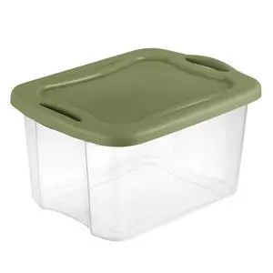 Sterilite EZCarry Clear Plastic Storage Bin With Lid,40 Quart Stackable Organizer Box,Comfort Grip Handles,BPAFree,For Dorm,Clothing,Crafts & Moving Sterilite EZCarry Clear Plastic Storage Bin With Lid,40 Quart Stackable Organizer Box,Comfort Grip Handles,BPAFree,For Dorm,Clothing,Crafts & Moving