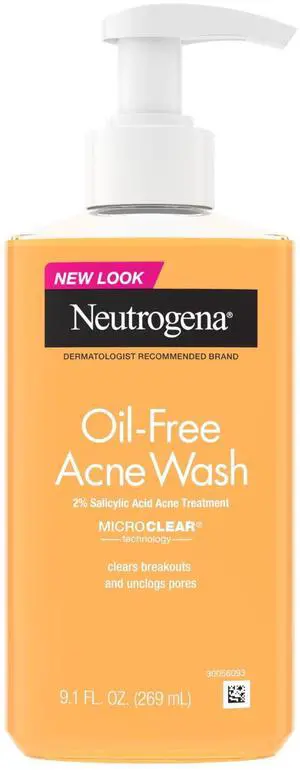 Neutrogena OilFree Acne Wash Facial Cleanser,9.1 fl oz,2% Salicylic Acid & MicroClear Technology,Daily Acne Treatment Face Wash For Teens & Adults,Targets Breakouts,Blemishes & Blackheads Neutrogena OilFree Acne Wash Facial Cleanser,9.1 fl oz,2% Salicylic Acid & MicroClear Technology,Daily Acne Treatment Face Wash For Teens & Adults,Targets Breakouts,Blemishes & Blackheads