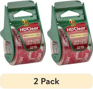 Duck Brand HD Clear HeavyDuty Packing Tape with Refillable Dispenser, Crystal Clear Shipping Packaging Tape, TearResistant, Strong LongLasting Adhesive, for Moving Boxes, Shipping, Storage & Wareho Duck Brand HD Clear HeavyDuty Packing Tape with Refillable Dispenser, Crystal Clear Shipping Packaging Tape, TearResistant, Strong LongLasting Adhesive, for Moving Boxes, Shipping, Storage & Wareho