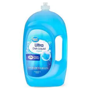 Great Value Ultra Original Dish Liquid,75 fl oz,3X GreaseFighting Concentrated Dish Soap, EPA SaferChoice Certified, EasyGrip Handle, FreshScent DailyUse Dishwashing Detergent Great Value Ultra Original Dish Liquid,75 fl oz,3X GreaseFighting Concentrated Dish Soap, EPA SaferChoice Certified, EasyGrip Handle, FreshScent DailyUse Dishwashing Detergent