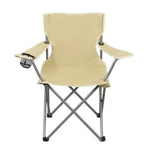 Ozark Trail Quad Folding Camp Chair with Mesh Cup Holder, Gold Ozark Trail Quad Folding Camp Chair with Mesh Cup Holder, Gold