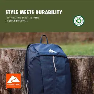 Ozark Trail 10L Adult/Teen Polyester Daypack Backpack, Navy Ozark Trail 10L Adult/Teen Polyester Daypack Backpack, Navy