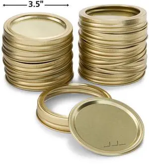 Mainstays 12-Pack Canning Jar Lids and Rings - Wide Mouth, Two-Piece Wide Mouth Mason Jar Lids with Bands for Canning and Preserving, Fits All Brands Wide Mouth Mason Jars Mainstays 12-Pack Canning Jar Lids and Rings - Wide Mouth, Two-Piece Wide Mouth Mason Jar Lids with Bands for Canning and Preserving, Fits All Brands Wide Mouth Mason Jars