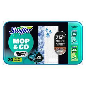 Swiffer Mop & Go Heavy Duty Wet Refills, Unstopables, 20 Count Swiffer Mop & Go Heavy Duty Wet Refills, Unstopables, 20 Count